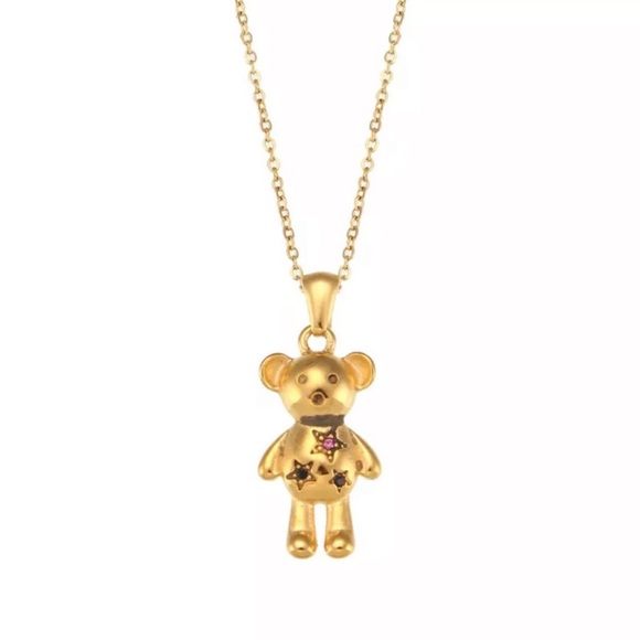 NEW 18K GOLD BEAR PENDANT NECKLACE, NICE NECKLACE, CUTE NECKLACE - Picture 5 of 5